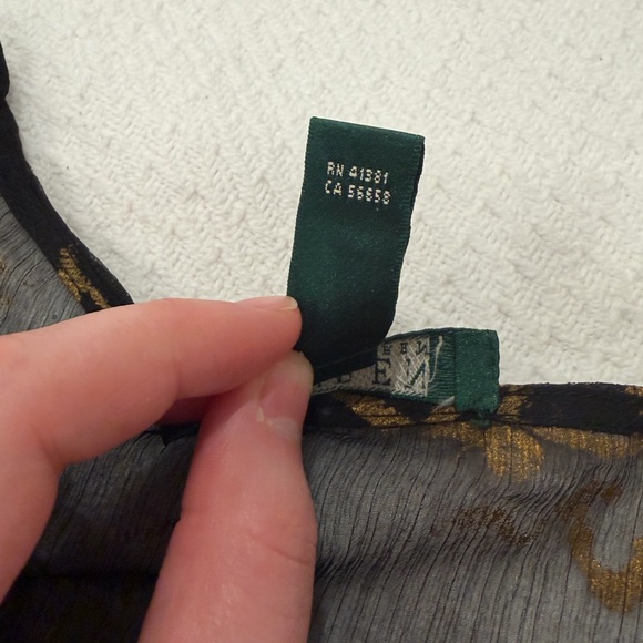 NWT Lauren Ralph Lauren Y2K Luxury 90’s Floral Mesh Wrap Blouse Size 8 Festival - Picture 14 of 17